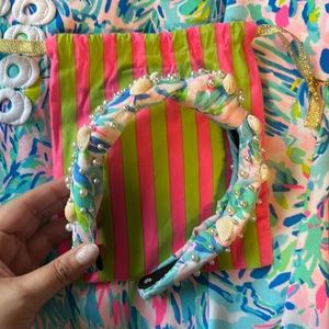 Lele Sadoughix Lilly Pulitzer headband in Ibiza Cabana Cocktail